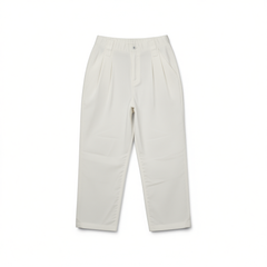 [943]N Old Yang's Private Collection/CBD White Linen Pants (with lining) Tencel linen high-waisted straight loose long pants