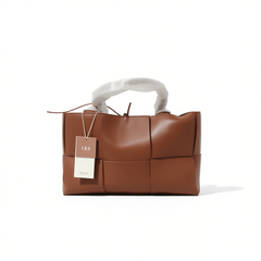 [656]N Commuter Large Bag Woven Tote Bag for Women Genuine Leather Large Capacity Work Handbag Laptop Bag Shoulder
