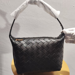 [624] NM  High-end custom pomegranate skirt full leather handwoven lunch box bag underarm bento bag
