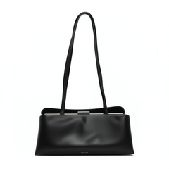 [275]G    [Vogue Recommended] VERA FIED Light Luxury Retro Niche Saddle Top-grain Calfskin Underarm Baguette Bag