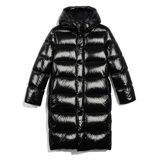[590]NM  Obsidian Series Men's and Women's Couple Long Goose Down Ultra-thick Oversized Down Jacket