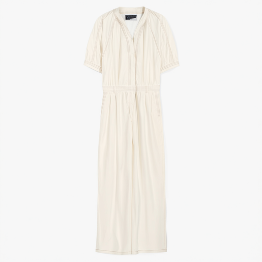 [902]NG      Sleeve Jumpsuit for Women Summer Pleated Drape High-Waist Slimming Long Pants