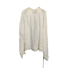 [493]M   XINXINYUE Misty White Moonlight Floral White Dual-Wear Jacquard Off-Shoulder Blouse