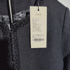 [365]N Spring Heavyweight Beaded Wool Tweed Chanel-Style Jacket for Women Short Fashionable Elegant Slim-Fit Coat