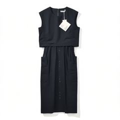 [549]N Meiyang MEIYANG Meichuan Dress [Zero Pressure Series] Air Wrinkle Washed Cotton Fake Two-Piece - Monday