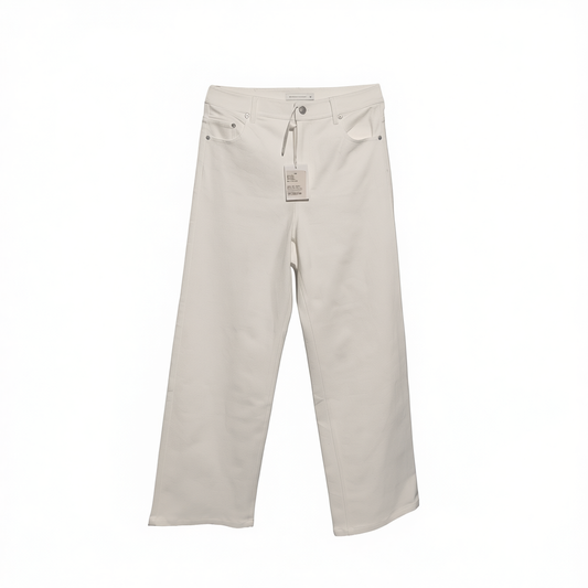 [546] Miiine Divine Pants: Best-selling with over 6,000 sales! These slimming white denim wide-leg pants for women create a flattering leg shape and suit all body types.