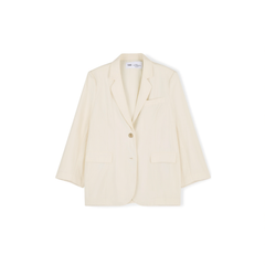 [645]G    WFYO  Korean Style Casual Loose Sun Protection Thin Linen White Linen Blazer for Women