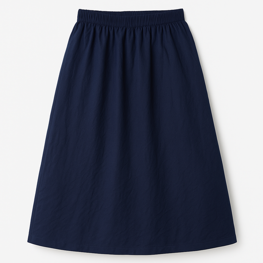[411]GS   A-line Chiffon Viscose Skirt Women's Summer Lightweight Elastic High Waist Drape Skirt 2025 Spring New Collection