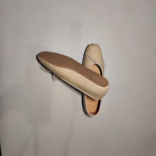[409]GG    upgraded soft cowhide ballet shoes for women, French versatile shallow-mouth flat shoes, versatile handmade shoes to match skirts