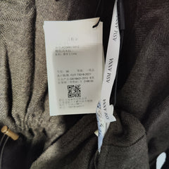 [880]G   ASM ANNA Relaxed Drop-Shoulder Wool Top with Overlap Placket and Drawstring Mid-Length Stylish Shirt