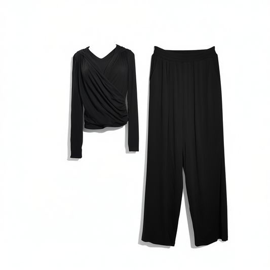 [556]NM  knitted spring outfit women's relaxed two-piece set
