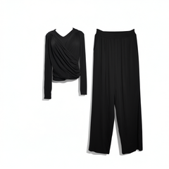 [556]NM  knitted spring outfit women's relaxed two-piece set