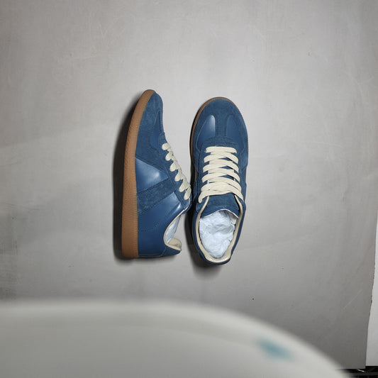 [008]NM  Top-tier Retro Style Sneakers with Velvet Toe Casual Flats Genuine Leather Versatile Lace-up White Shoes