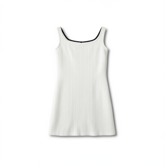 [514]N  OAKMOO/ "Citrus Youthful" Sports Miu Style Inner Layer Pure and Tempting Strappy Waist-Tightening Slimming Long Dress