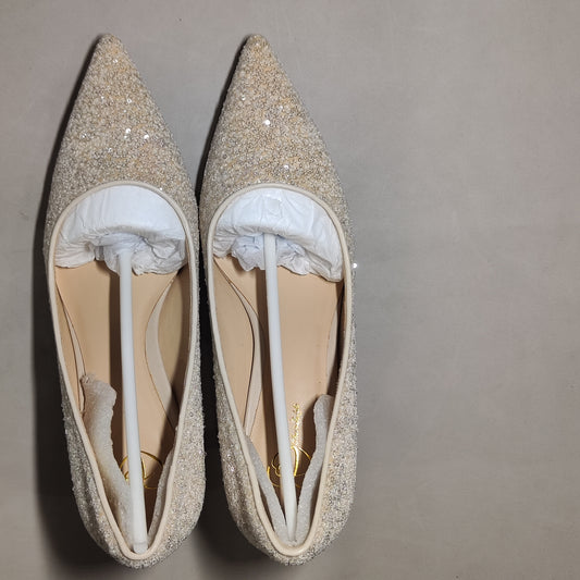[740]NM  Women's Wedding Shoes - Bridal White Sequin Heels, Versatile for Everyday Wear