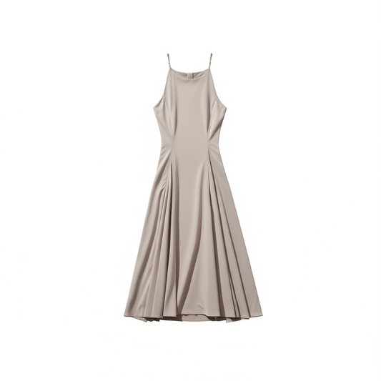 [078]N A moment [Flora] draping red dress women spring mid-length extra-large A-line skirt evening gown