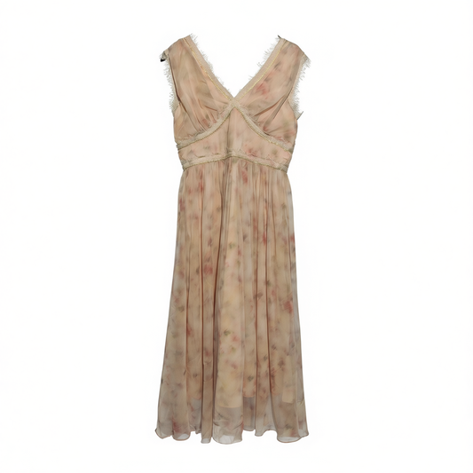 [917]NM  French floral spaghetti strap dress, summer chic, pink long dress, mini skirt, long dress for women, summer