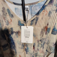 [978]M   [Special Price] Women's Printed Short-Sleeve Dress , Elegant High-End Style V-Neck Chiffon Mid-Length Dress