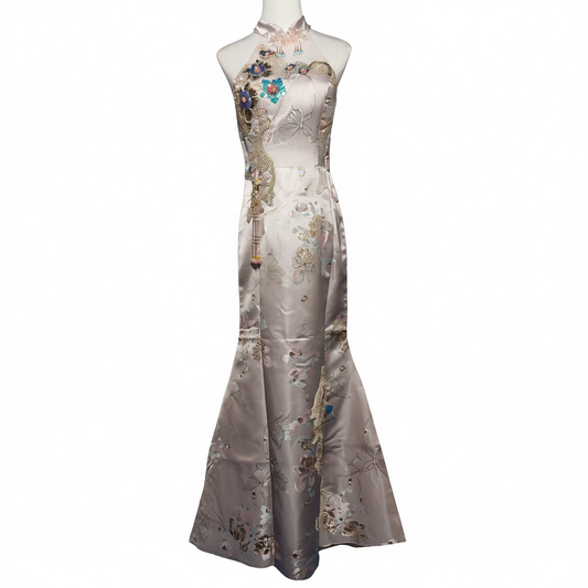 [044]GG    New Chinese Style Wedding Attire Elegant Beautiful Fishing Tail
