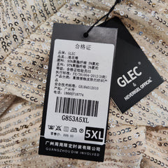 [492]G  GLEC Plus Size Women's 2025 Summer New Arrival Light Luxury Handcrafted French High-end Sequined Mermaid Cut Evening Gown