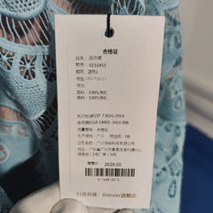 [522]G  Bonvier 2025 Spring New V-Neck Elegant Style Short Skirt French White Water-Soluble Lace Dress 6451
