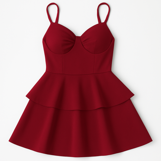 [451]MS Plus Size Women's Retro Sweet and Spicy Style Cardigan Strapless Dress Set with Designer Waist-Tightening Slimming A-Line Dress