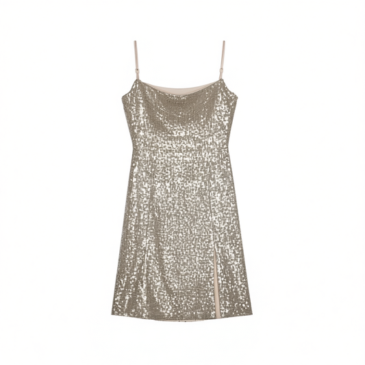 [712]NN Silver Sparkling Mini Skirt