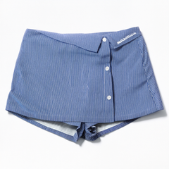 [727]NM  Women's Summer Culottes Deconstructed Double-Layer Skirt Shorts