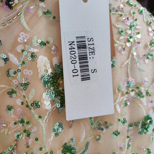 [065]NM  New Chinese Style Acetate Slip Dress with Beaded Embroidered Jacket for Women