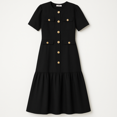 [470]MS Sisi Large Size High-End Chanel-Style Summer New Collection Plus-Size Dress for Women Slimming and Concealing Fat Elegant A-Line Dress