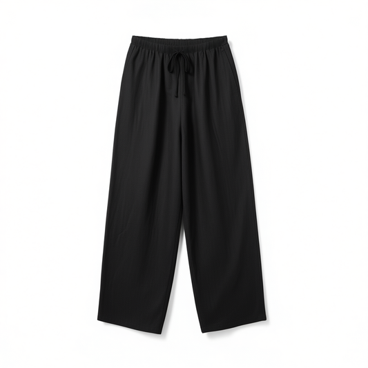 [363GG     Linen Loose-Fit Straight Wide-Leg Casual Pants for Women