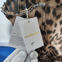 [272]G  Z's 2025 Australia Runway Collection Leopard Print Rhinestone Fishbone Strap Puff Skirt with Tailored Waist and Slimming Effect
