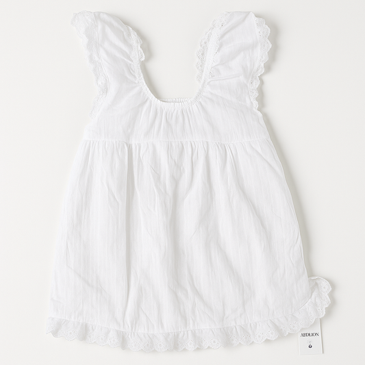 [472]MS Plus Size Fat Girl French Sweet Style U-Neck White Dress Female Summer New Elegant Waist First Love Small White Dress