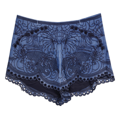 [084]N Don’t Miss It, This Embroidery Is Really Beautiful ~ Cotton Blue Denim Embroidered Floral Pants