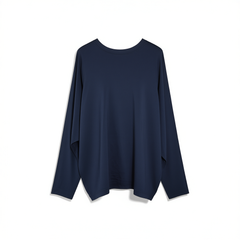 [147]G    SISON BY SISON [Designer Women's Wear] Minimalist Silhouette Raglan Center Seam Relaxed Style Long Sleeve T-Shirt