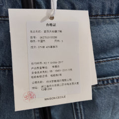 [709]G   MAISON CECILE Two-Color Summer Viscose Lightweight Draping Relaxed Fit Slimming Denim Scissors Cut Pants