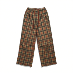 [237]N Physics Explorer "Dog-Walking Pants" Wool Elastic Waist Pleated Retro Casual Plaid Trousers