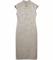 [975]N Mohan Yimei New Chinese Style Buttoned Placket Modified Cheongsam Silk Jacquard Dress 2024 Summer New Arrival Dress