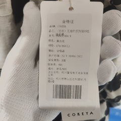 [902]N COKEYY / Roman Holiday Waves of Ink Sober Floral Vacation Style Silk Rayon Dress