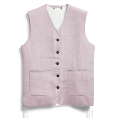 [414]N COKEYA "Vienna" Luxurious Thin Linen V-Neck Sleeveless Vest Blazer Women's Summer Shorts