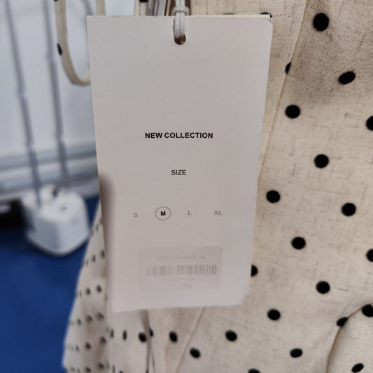 [477]GG      Polka Dot Strap Dress High-end Retro Designer Short A-Line Dress Female White