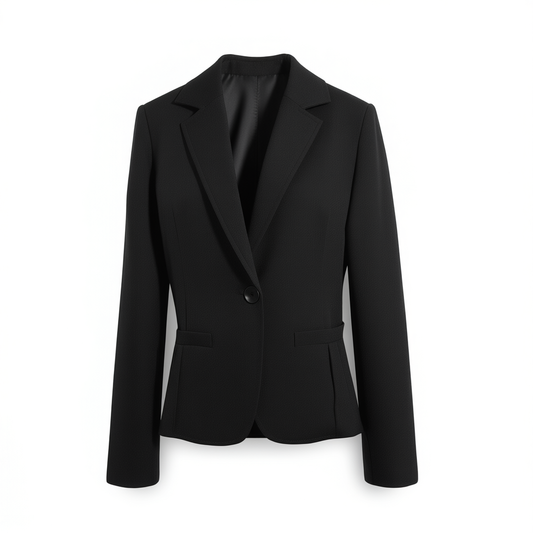 [008]NG      Women's Short Blazer, Slim-Fitting, OL Style, Single-Button Professional Suit