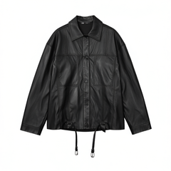 [621]G    Loose Genuine Leather Jacket for Women, Imported Vegetable-Tanned Sheepskin, Mid-length Trench Coat Moto Jacket Outerwear