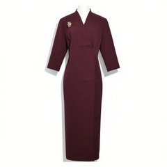 [752]G    Elegant  styling: A kind mother married set - a slim-fit, knee-length trench-style dress designed for sophistication.