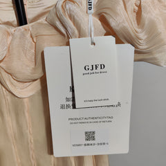 [454]N Good Job [Peach Smoothie] French Ruffle Off-the-Shoulder Elegant Long Dress Gown