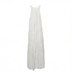 [971]N  COUNTONME French Romantic Tencel Jacquard Halter Neck Dress Resort Style Elegant Long Dress