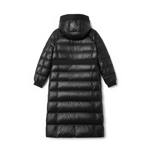 [361]NG     Women's Mid-Length Down Jacket,  Authentic, High-End, Knee-Length, Slim Fit, Glossy Finish, Thickened, Warm Outerwear