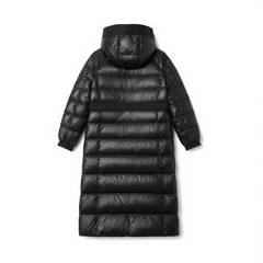 [361]N [Special Offer] Tambour Women's Mid-Length Down Jacket, Winter New Arrival, Authentic, High-End, Knee-Length, Slim Fit, Glossy Finish, Thickened, Warm Outerwear