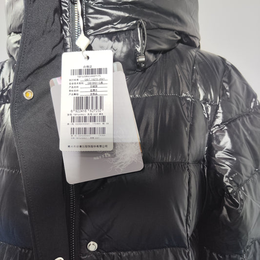 [361]NG     Women's Mid-Length Down Jacket,  Authentic, High-End, Knee-Length, Slim Fit, Glossy Finish, Thickened, Warm Outerwear