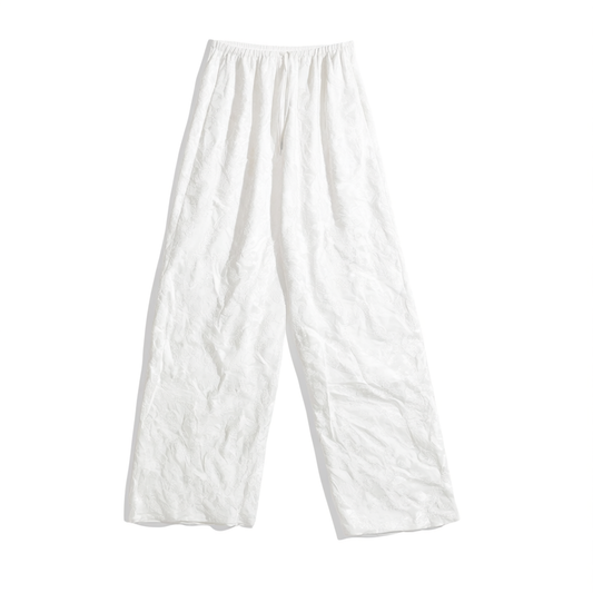[528]NG    High-End Handicraft Series  Milky White - Long Pants